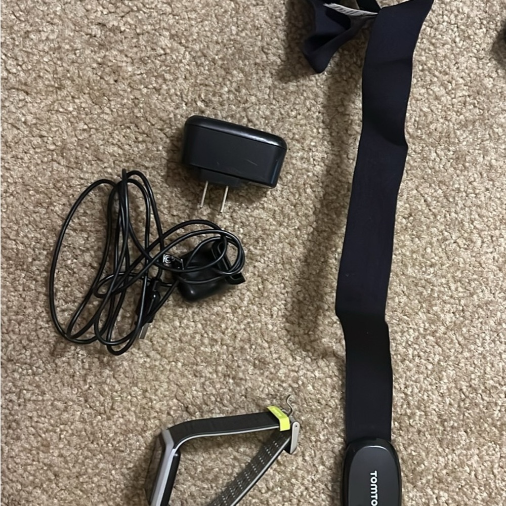Black Fitness Tracker with Charger